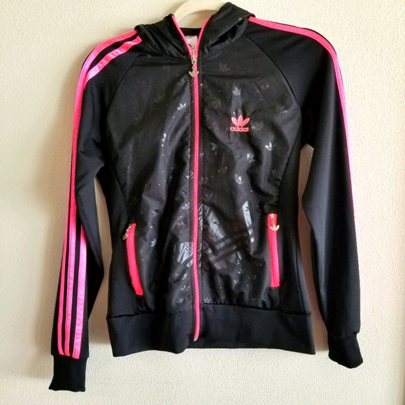 ADIDAS LADIES ZIP UP HOODED JACKET Price is Frim - Picture 2 of 8